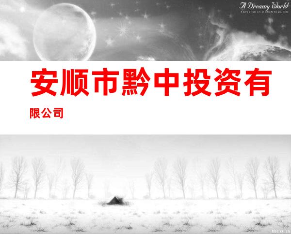 安顺市黔中投资有限公司